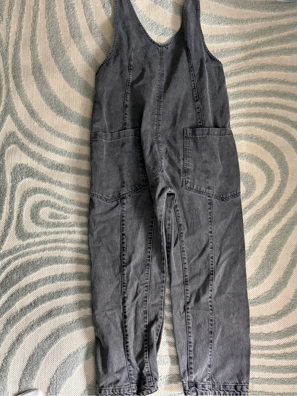 We The Free High Roller Jumpsuit Washed Black size small
